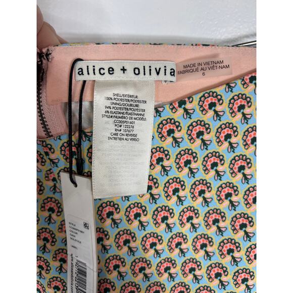 New Alice & Olivia Athena Printed Solstice Floral Shorts size 6 Chic - Picture 8 of 9